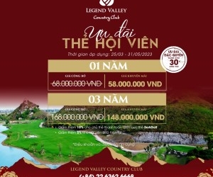 Ưu đãi hấp dẫn chưa từng có nhân dịp khai trương Khu phức hợp thể thao Legend Valley Country Club