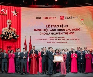 Chủ tịch Tập đoàn BRG Nguyễn Thị Nga được phong tặng danh hiệu Anh hùng Lao động thời kỳ đổi mới