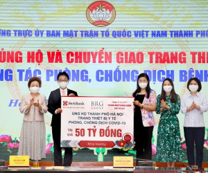 TẬP ĐOÀN BRG, NGÂN HÀNG SEABANK VÀ CÔNG TY CỔ PHẦN ĐẦU TƯ PHÁT TRIỂN THÀNH PHỐ THÔNG MINH BẮC HÀ NỘI ỦNG HỘ TRANG THIẾT BỊ PHÒNG CHỐNG COVID-19 TRỊ GIÁ 50 TỶ ĐỒNG CHO THÀNH PHỐ HÀ NỘI