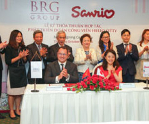 Tập đoàn BRG và công ty Sanrio Hồng Kông kí thỏa thuận hợp tác phát triển công viên giải trí với nhân vật Hello Kitty nổi tiếng thế giới tại Việt Nam trong quý 4 năm 2018