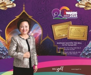 BRG Group’s Chairman Nguyen Thi Nga wins major prizes at Asian Golf Awards 2019