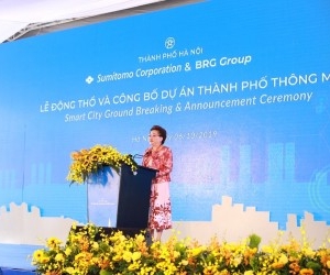 Official breaking ground and announcement ceremony for the Smart City project in the North of Hanoi